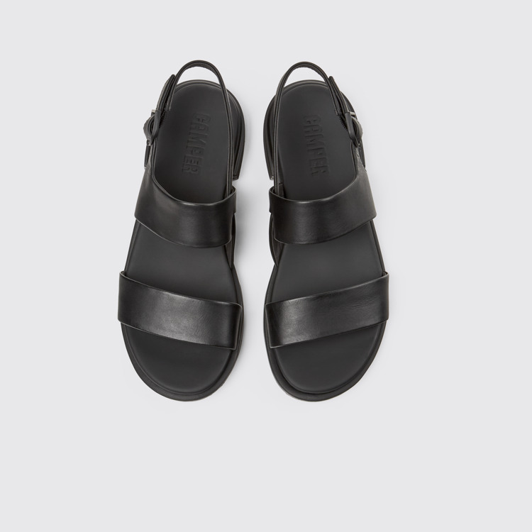 Edy Sandales en cuir noir pour femme