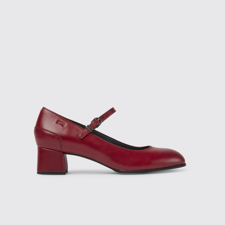 Katie Scarpa con tacco Mary Jane in pelle rossa