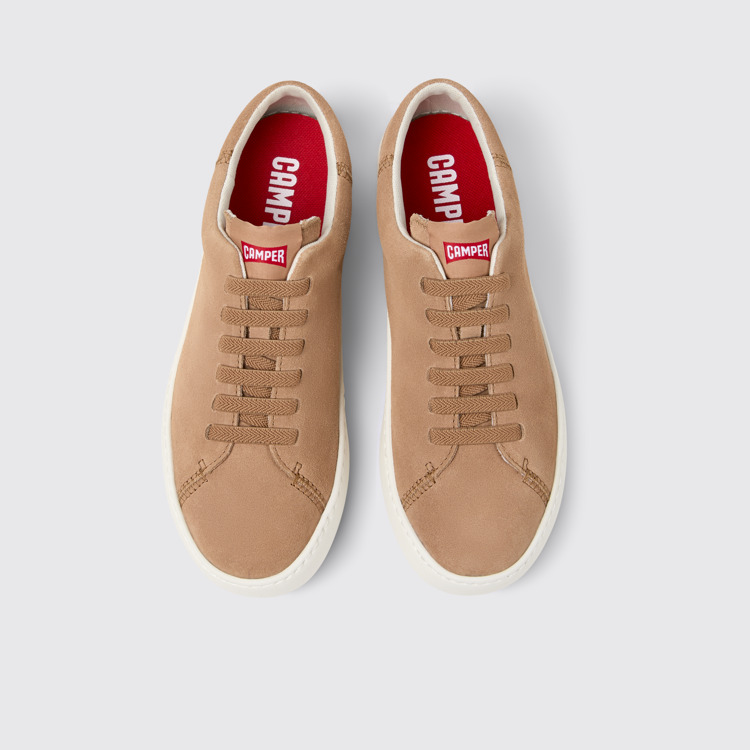 Overhead view of Peu Touring Nude Nubuck Women's Sneakers.