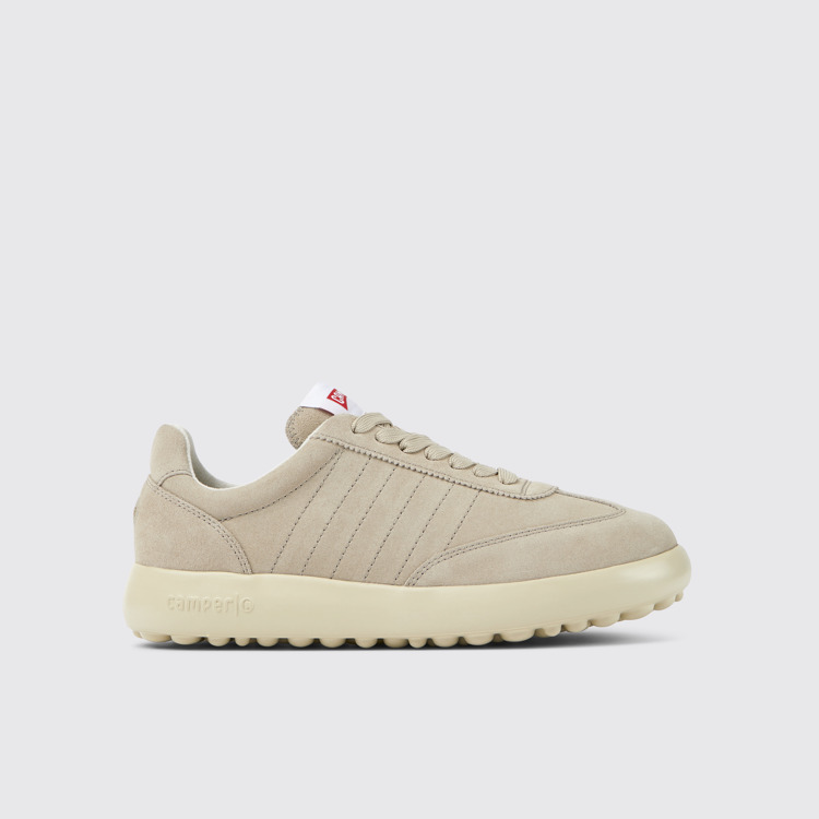 Side view of Pelotas XLite Beige Nubuck Sneakers for Women