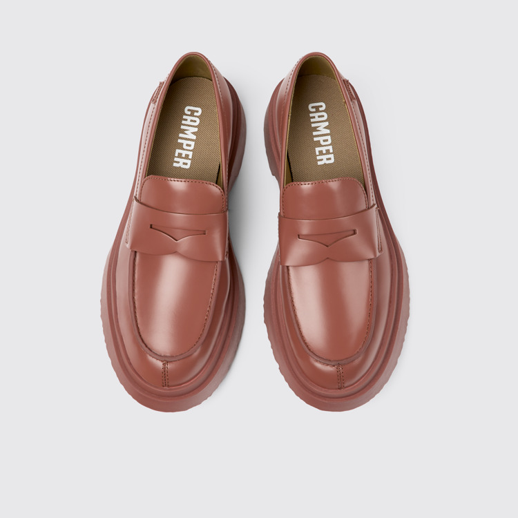 Walden Loafers em couro vermelhos para mulher