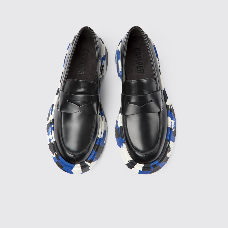 Overhead view of Walden Black Leather Loafer for Women