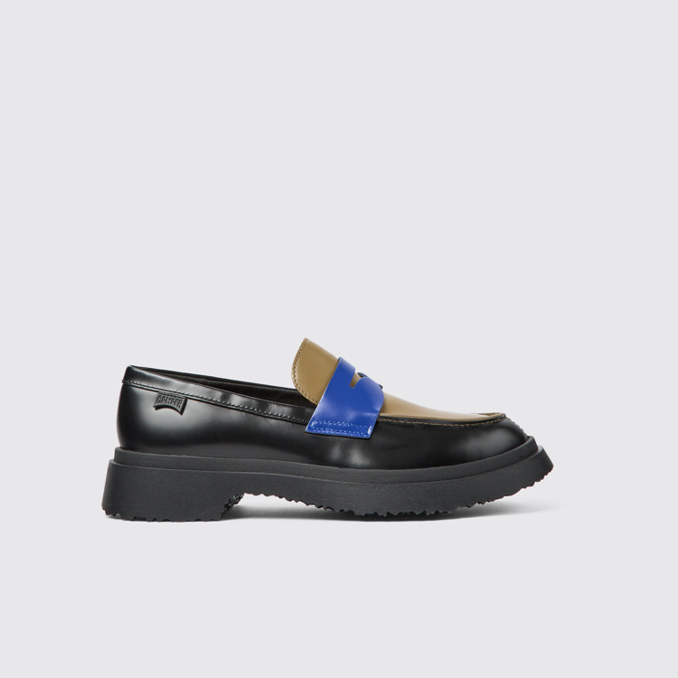 Side view of Twins Multicolored Leather Loafer for Women