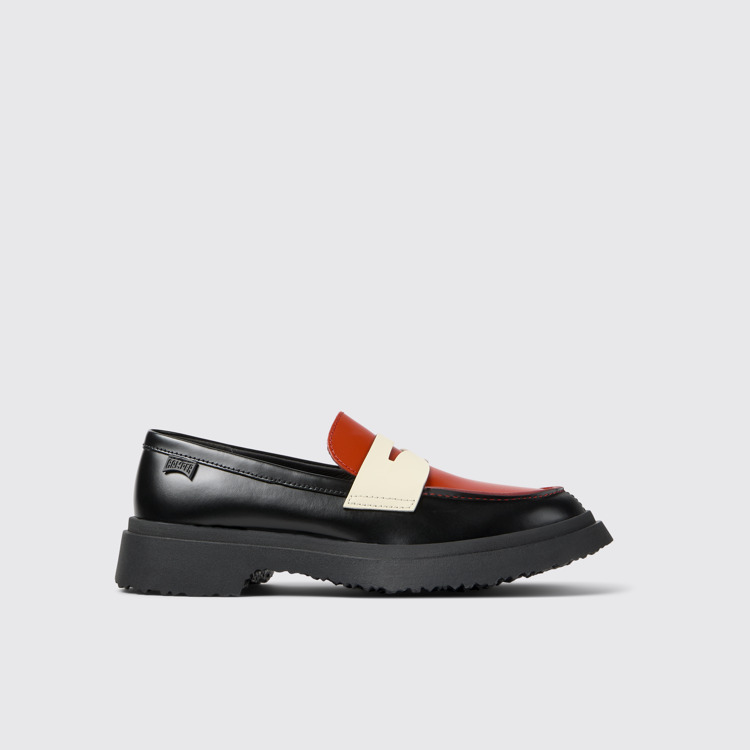 Side view of Twins Multicolor Leather Moccasin/Ballerina for Women.