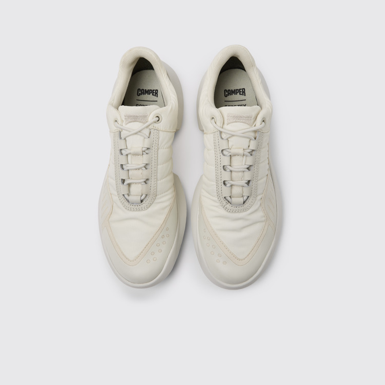 Overhead view of CRCLR White sneaker for women