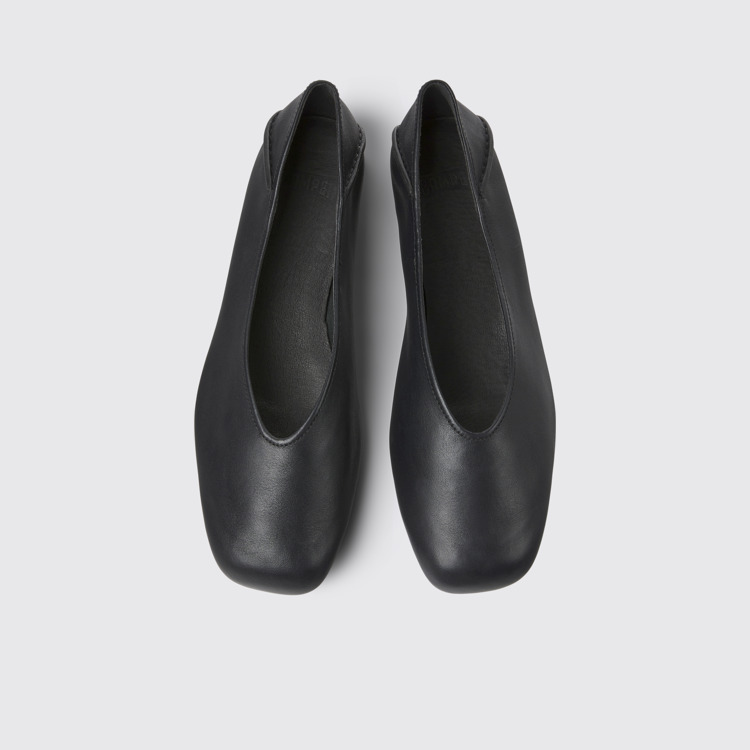 Casi Myra Mocassins en cuir noir pour femme.