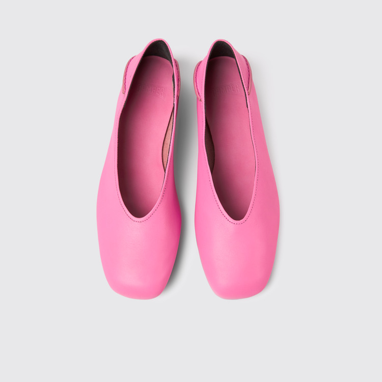 Casi Myra Ballerines en cuir rose pour femme