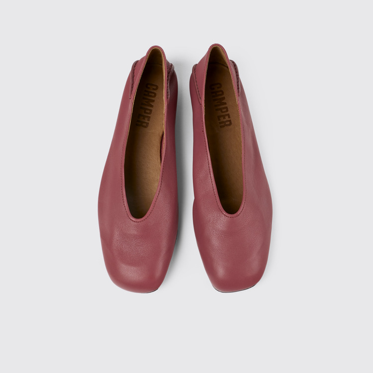 Casi Myra Ballerines en cuir rouge pour femme