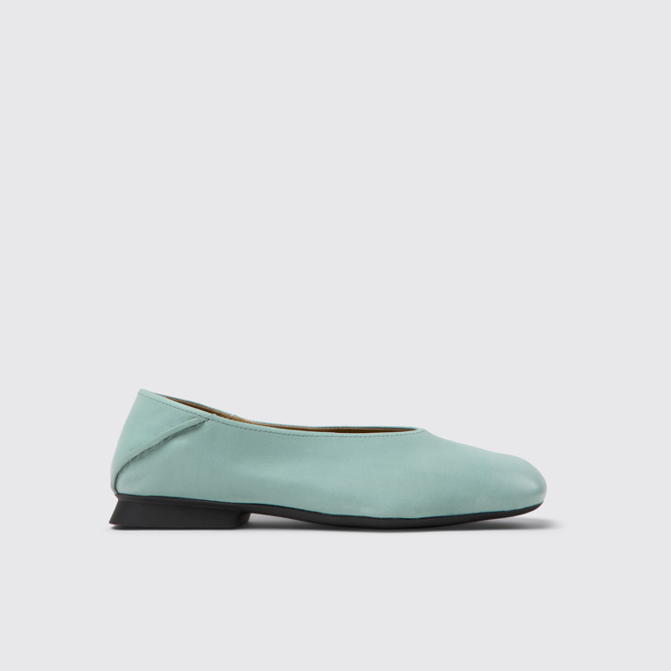 Casi Myra Grüne Lederballerina/Mokassinschuhe für Damen.