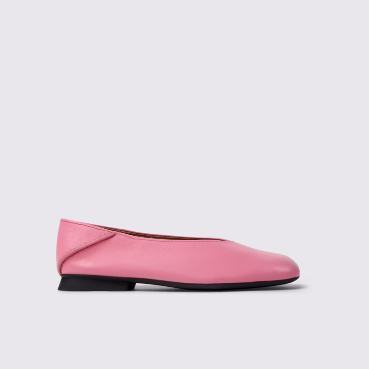 Casi Myra - K201253-051 - Pink Leather Ballerinas for Women.