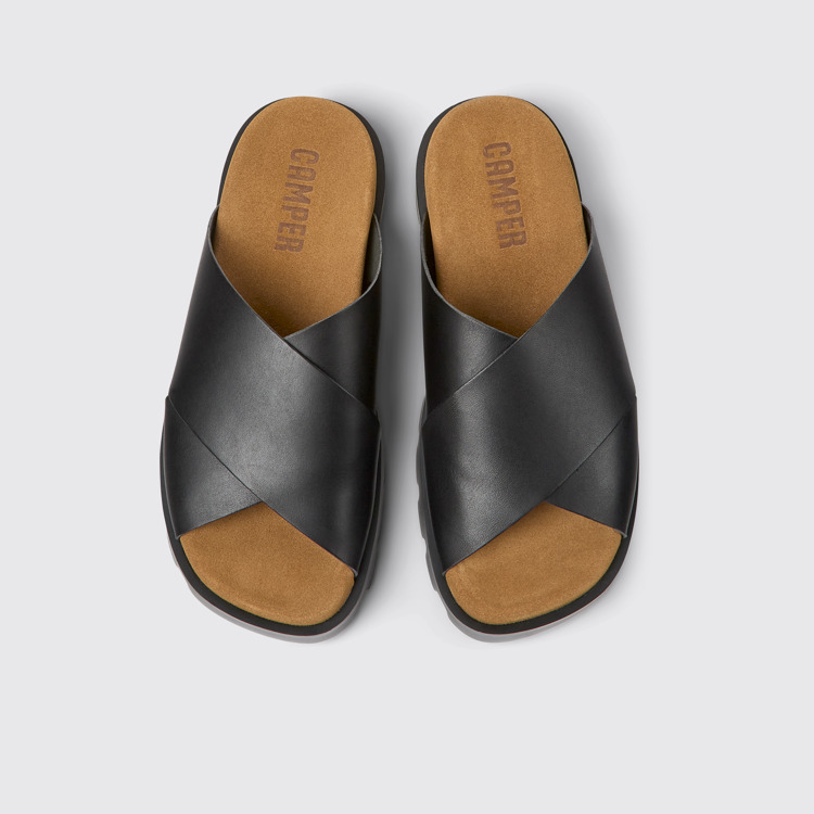 Brutus Sandal Schwarze Damensandale aus Leder