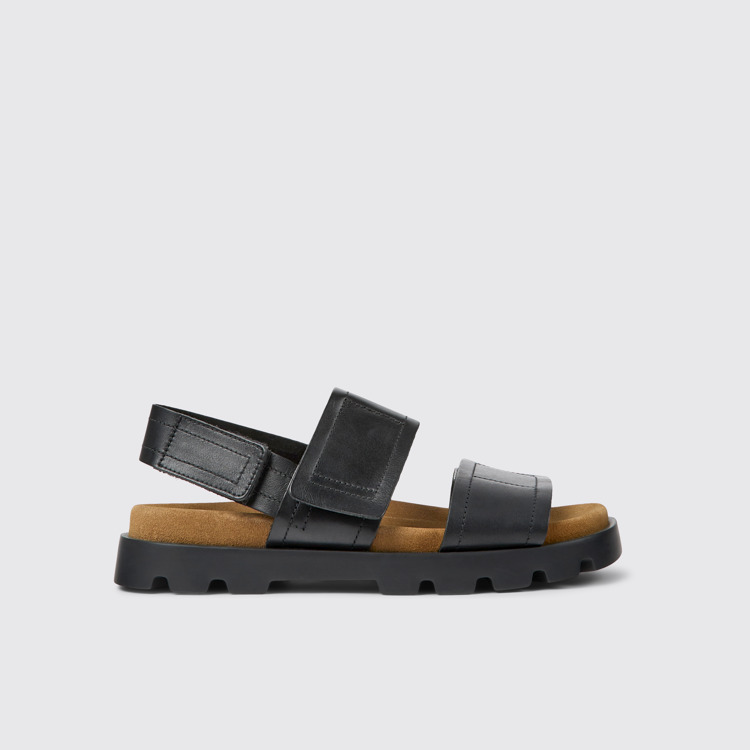 Brutus Sandal 여성 블랙 컬러 가죽 샌들옆면