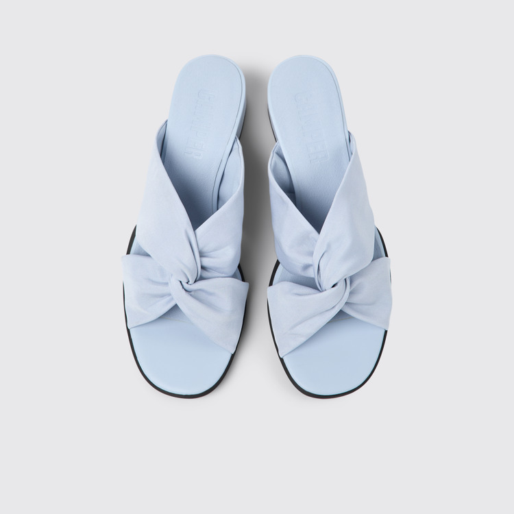 Overhead view of Katie Blue textile sandals for women