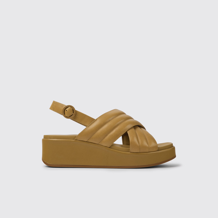 Side view of Misia Brown sandals for women