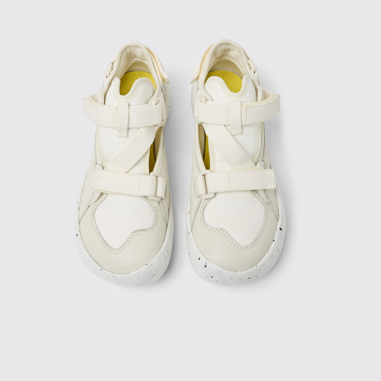 Overhead view of Peu Stadium White semi-open sneakers for women