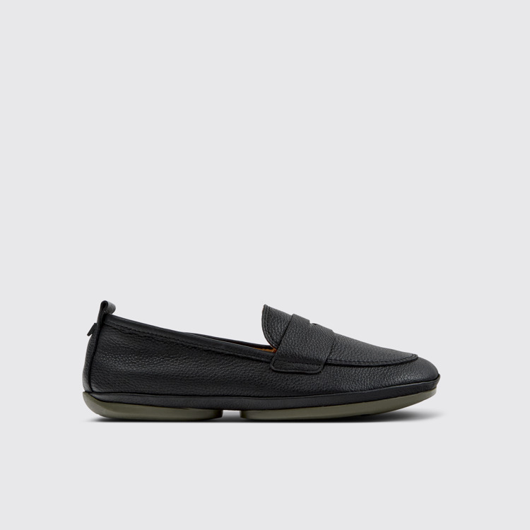 Twins Black Leather Women's Shoe.側面