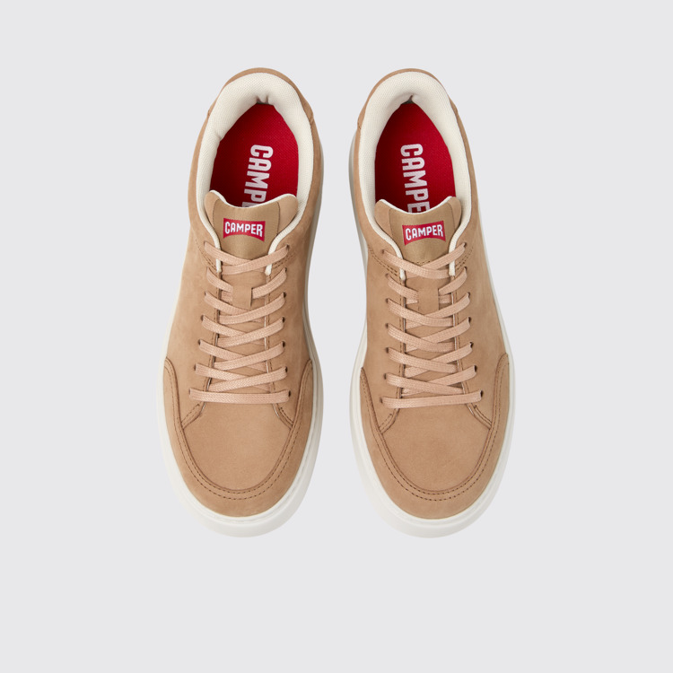 Overhead view of Runner K21 Nude Nubuck Women's Shoe.