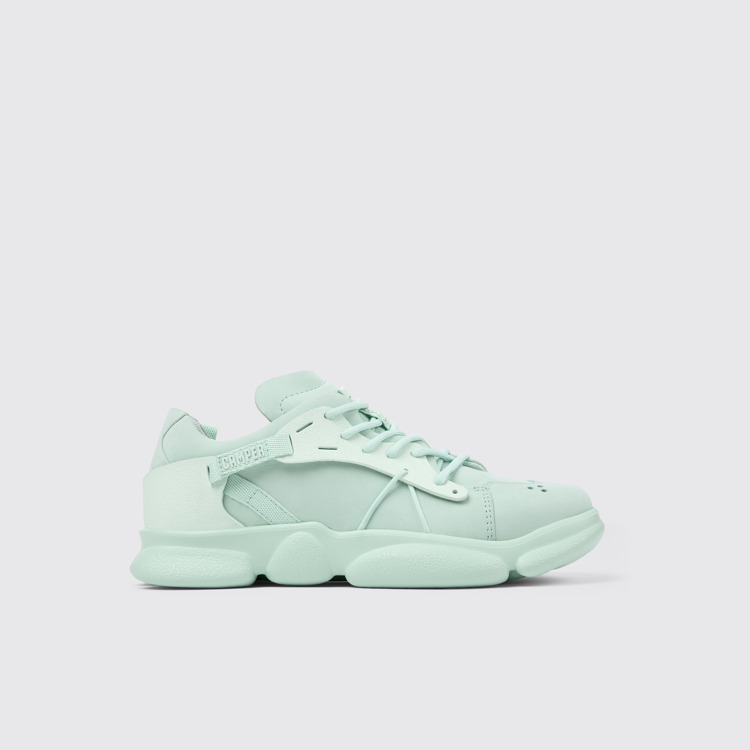 Side view of Karst Blue Nubuck/Textile Sneaker for Women