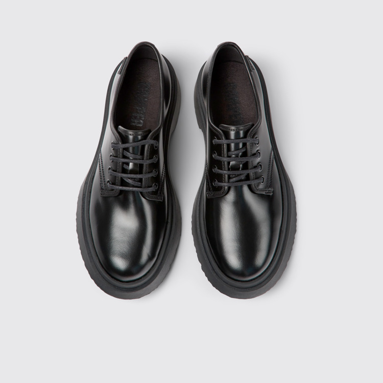 Overhead view of Walden Black leather shoes for women