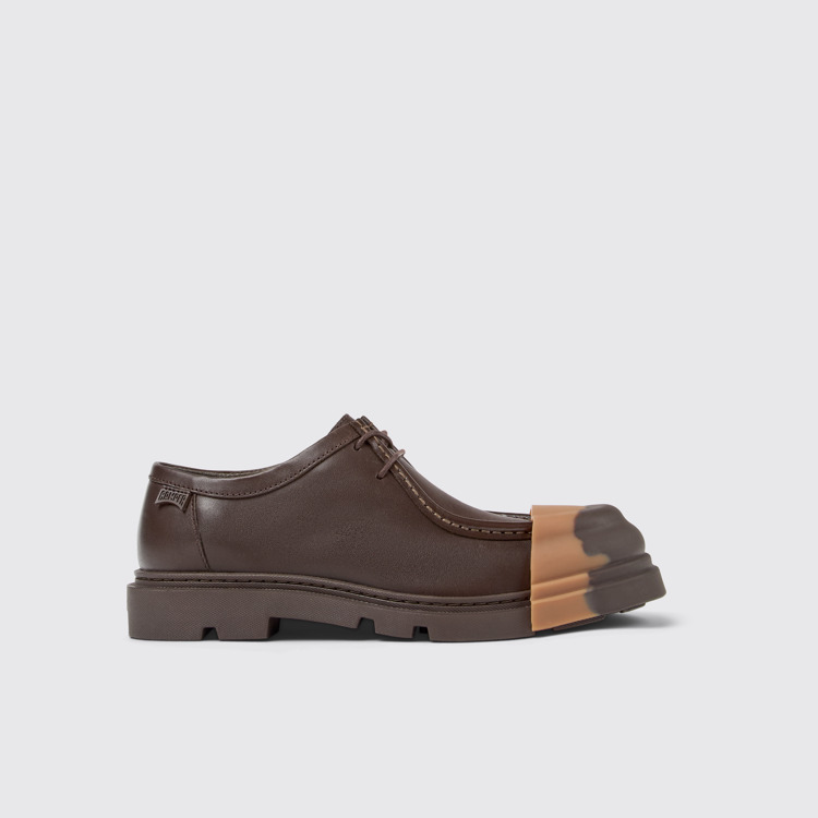 Side view of Junction Brown Leather Women's Shoes.