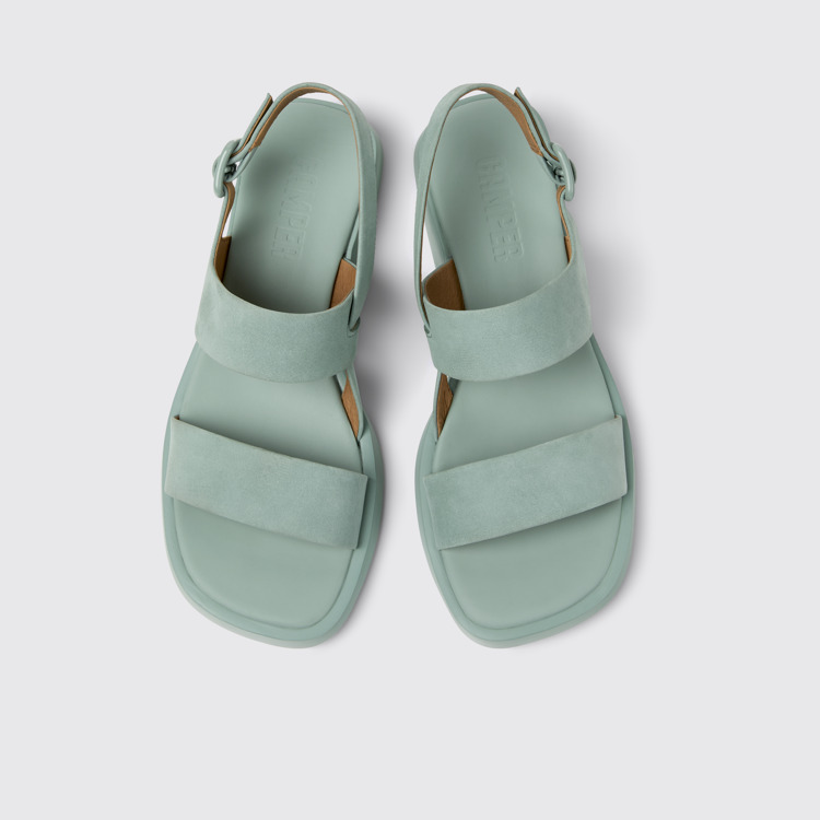 Dana Sandales en nubuck vert pour femme.