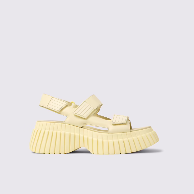 BCN - K201511-011 - Yellow Leather Sandals for Women.