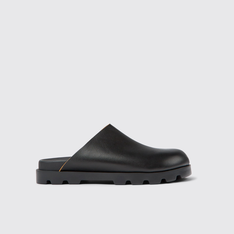 Brutus Sandal Sandalias de piel negra para mujer.