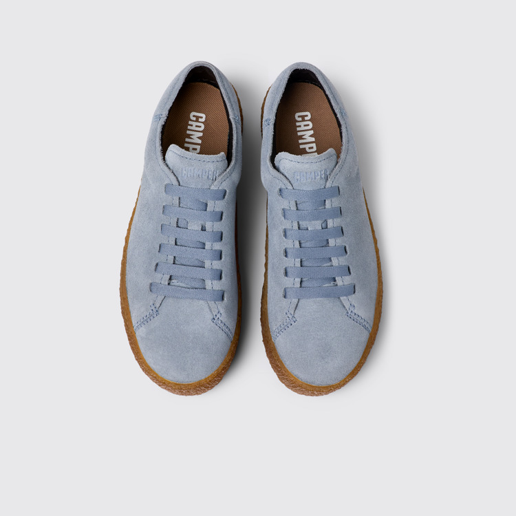 Overhead view of Peu Terreno Gray Nubuck Sneakers for Women