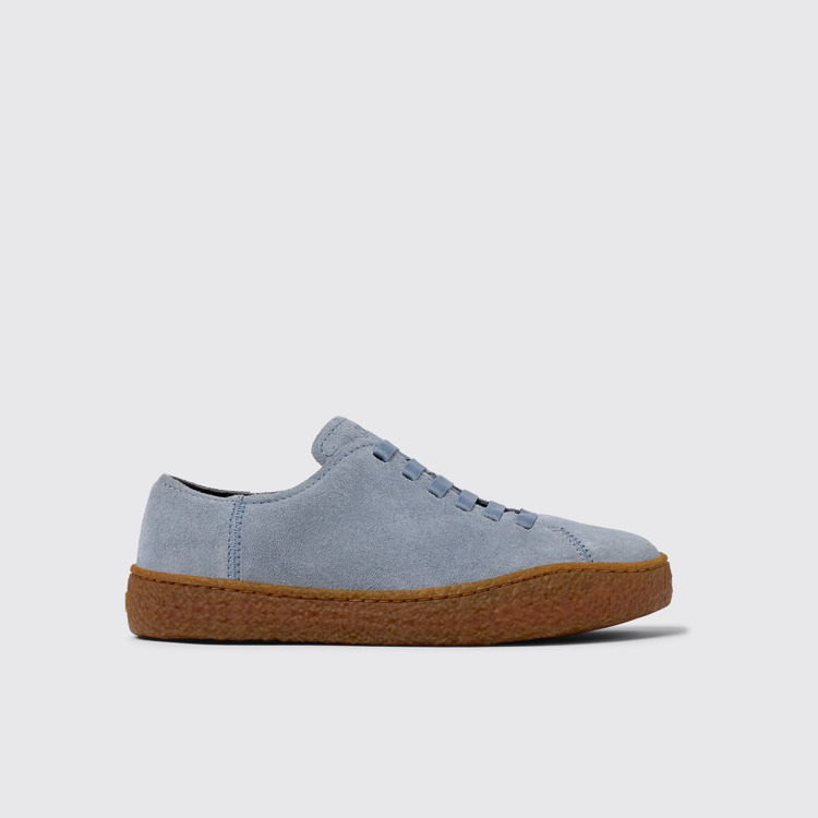 Side view of Peu Terreno Gray Nubuck Sneakers for Women