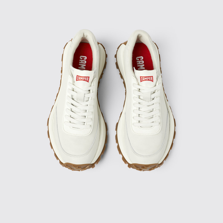 Drift Trail VIBRAM White Leather Sneakers for Women.