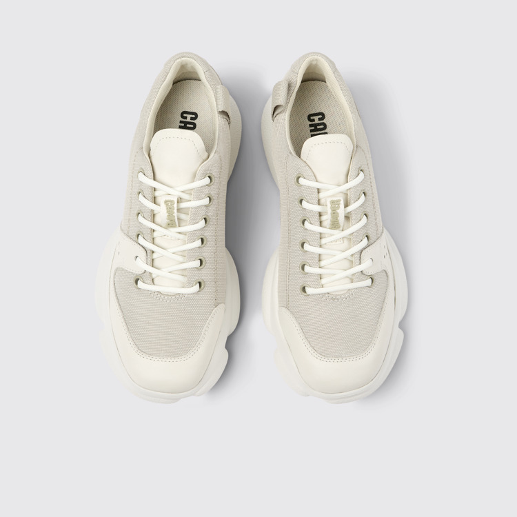 Karst Sneaker blanca de piel y PET reciclado para mujer