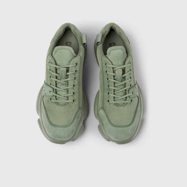 Karst Sneakers verdes de piel y PET reciclado para mujer