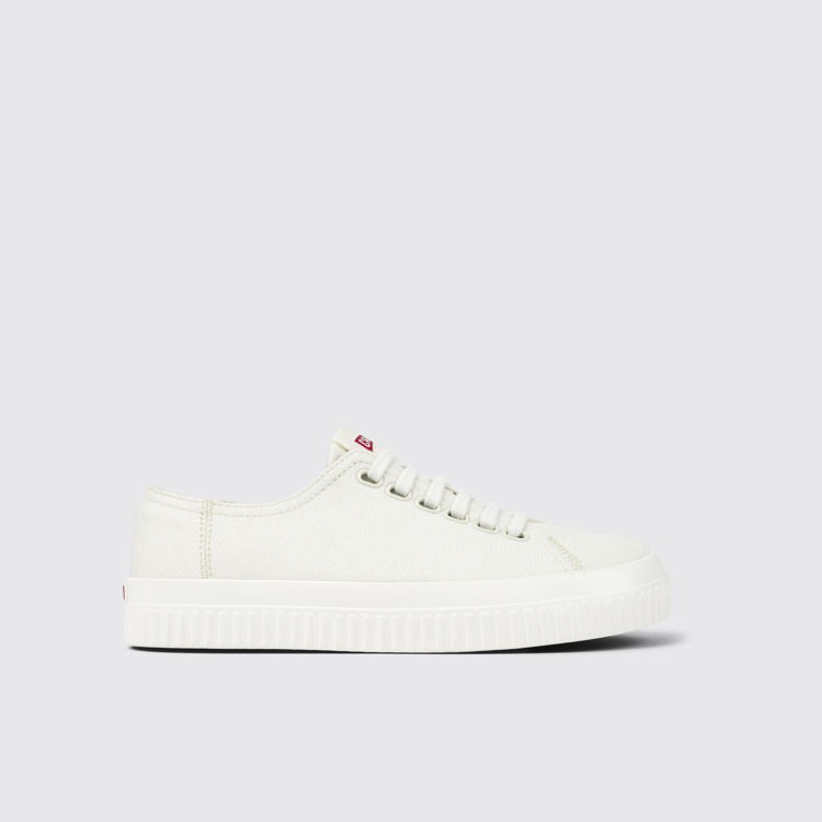 Side view of Peu Roda White Textile Shoes for Women