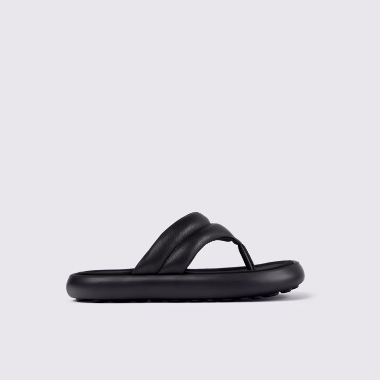Pelotas Flota - K201607-001 - Black Leather Flip-Flop for Women