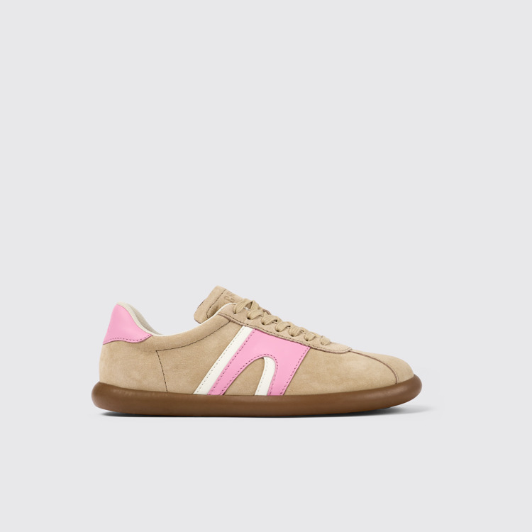 Pelotas Soller Sneaker de nobuk/piel beige para mujer