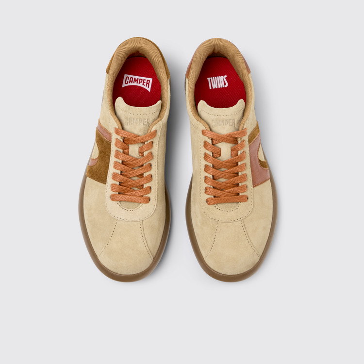 Twins Meerkleurige nubuck sneaker voor dames.