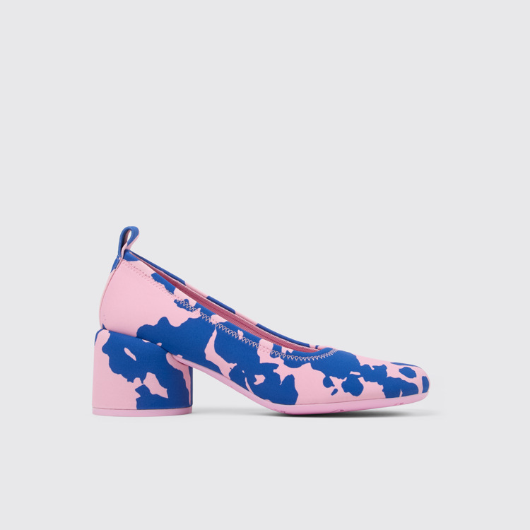 Side view of Niki Multicolored Textile Ballerina for Women