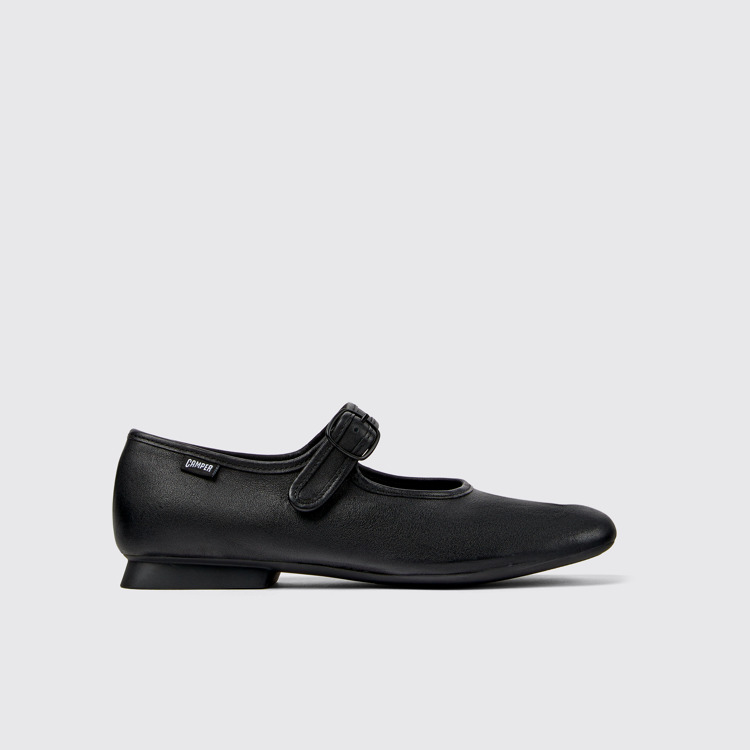 Casi Myra Chaussures en cuir noir pour femme.