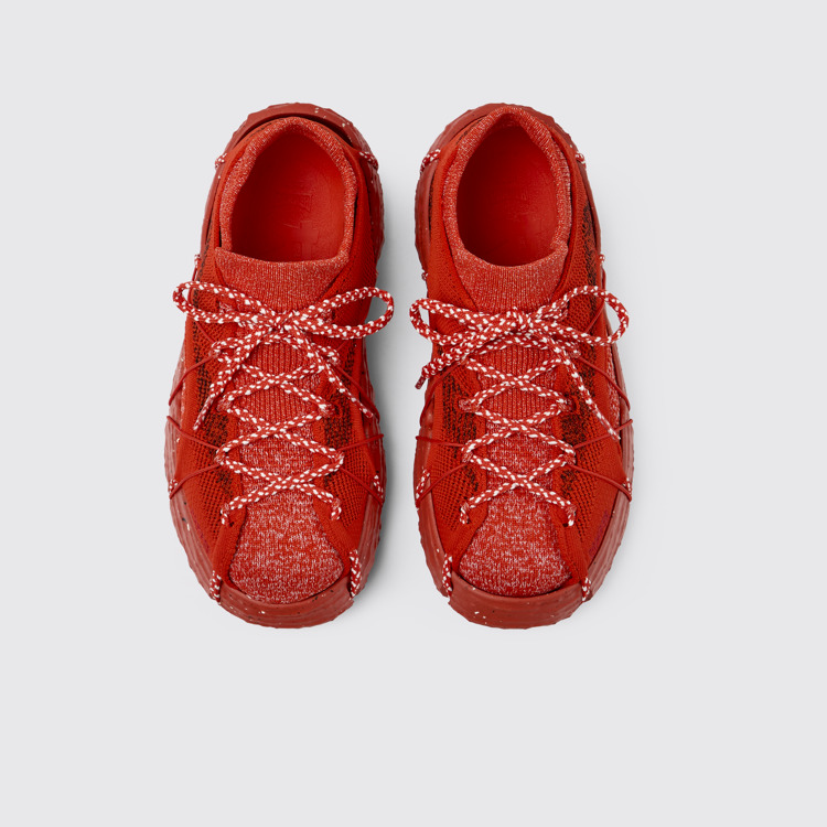 Overhead view of ROKU Red Sneaker for Women