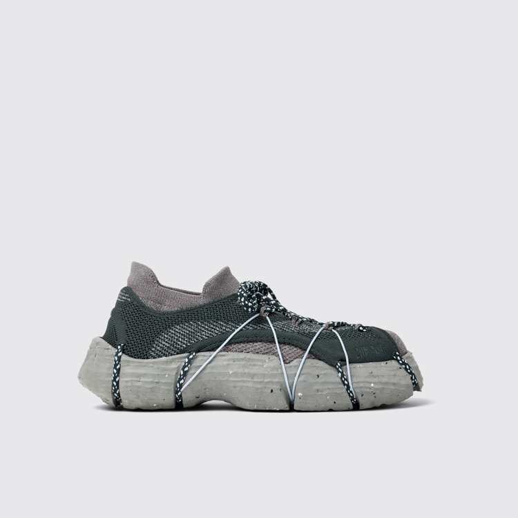 Side view of ROKU Gray Sneaker for Women