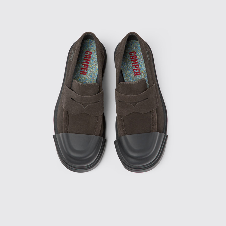 Overhead view of Junction Gray Nubuck Loafer for Women