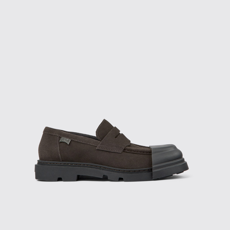 Side view of Junction Gray Nubuck Loafer for Women