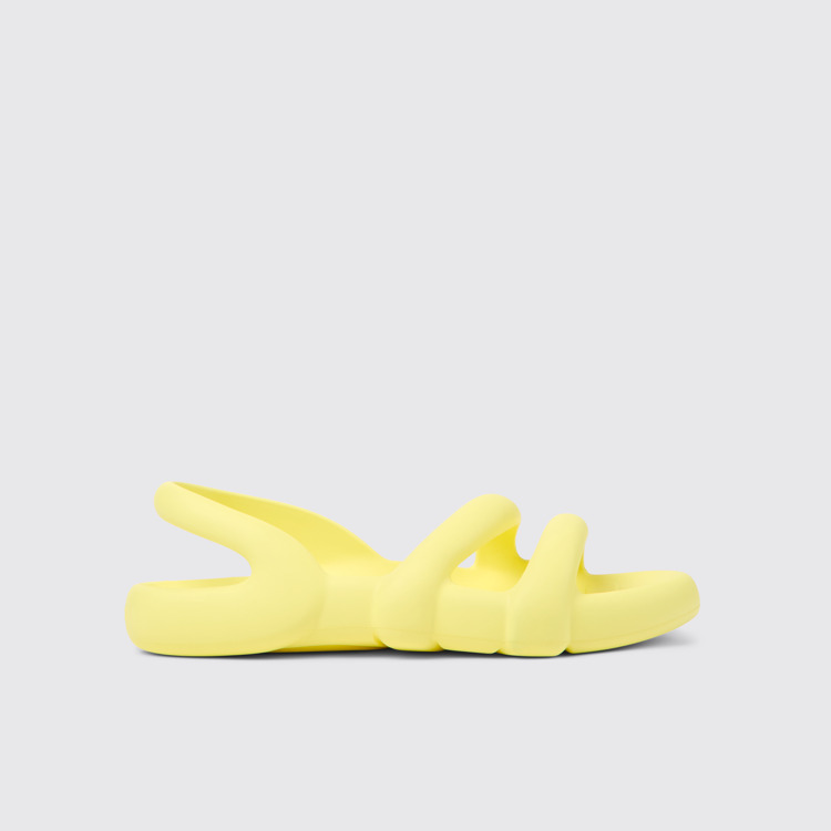 Side view of Kobarah Flat Yellow unisex Sandal