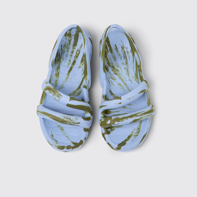 Overhead view of Kobarah Flat Multicolored unisex Sandal