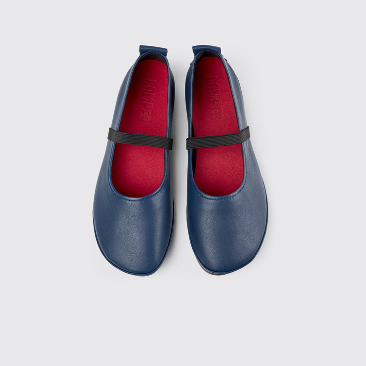 Right Mary Jane en cuir bleu pour femme