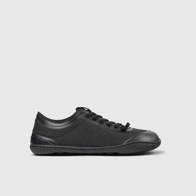 Side view of Peu Black Textile Shoes for Women