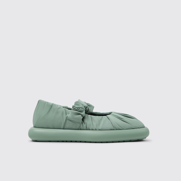 Side view of Onda Green Recycled PET Ballerinas for Women.