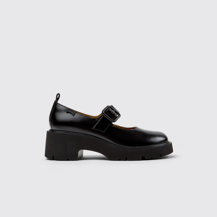 Milah Chaussures pour femme en cuir noir.