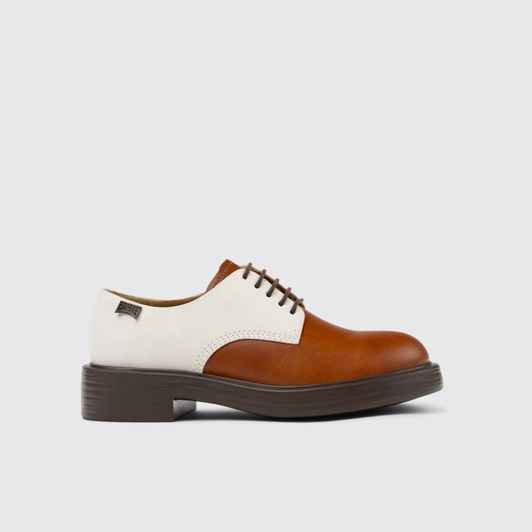 Side view of Twins Multicolor Leather and Nubuck Shoes for Women.