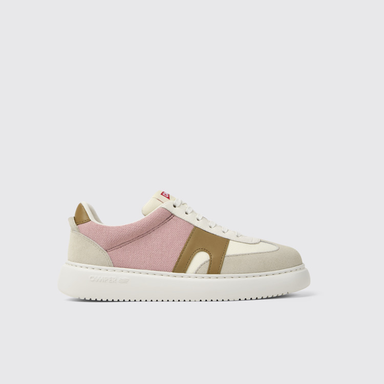 Side view of Runner K21 Multicolored Textile and Nubuck Sneakers for Women